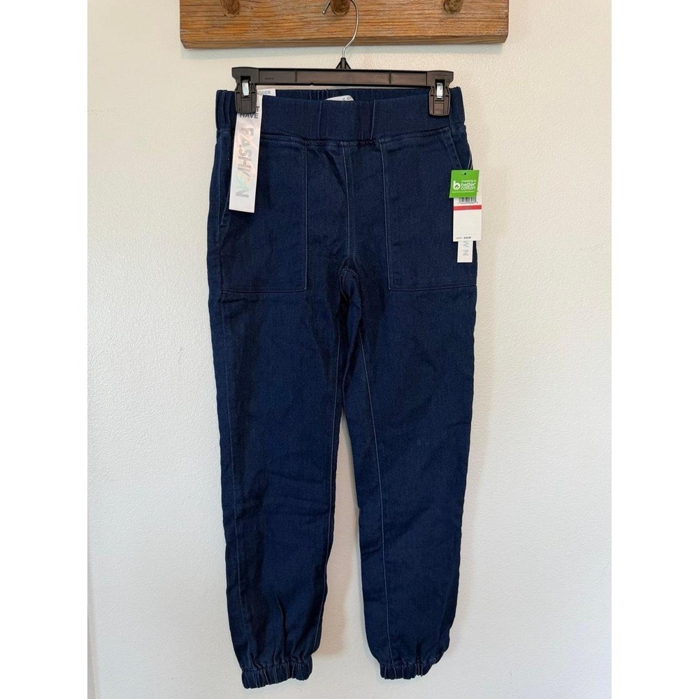 New denim joggers juniors pants size XS trendy fisherman boho preppy chic y2k